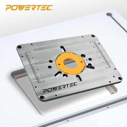POWERTEC 24" x 32" Benchtop Router Table w/Aluminum Insert Plate – Laminated MDF Top, Reducer Rings, Leveling Screws, and Starting Pin Compatible with Bosch, DeWalt, Makita, and Other Brands (71964) in Saudi Arabia