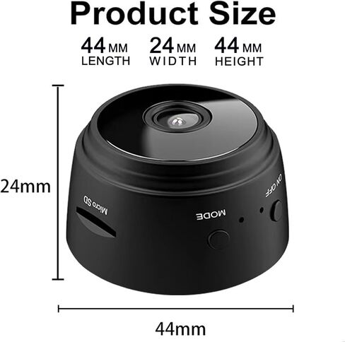 3Pack Mini Camera Security Camera ، Bluetooth 1080p HD WiFi كاميرا للمراقبة المنزلية/المكتب ، Nancy Cam مع الكشف عن الحركة ، الرؤية الليلية والتحكم في التطبيق للطفل ، الحيوانات الأليفة in Kuwait
