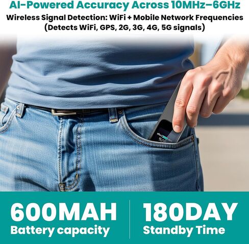 Hidden Camera Detectors – 7 Mode Spy Camera Finder & GPS Tracker Detector with Touch Screen, RF Detector, Hidden Bug and Camera Detector, Hotel Safety Devices,%1–100 Adjustable Sensitivity in Saudi Arabia