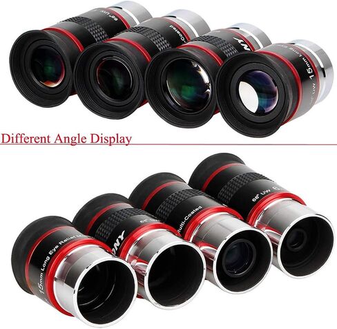 SVBONY SV188P Dielectric Mirror Star Diagonal, 90 Degree Mirror Diagonal 99% Reflectivity Dielectric Coatings Bundle with 1.25 68 Degree Ultra Wide Angle Eyepiece Set for Astronomical Obervation in Saudi Arabia