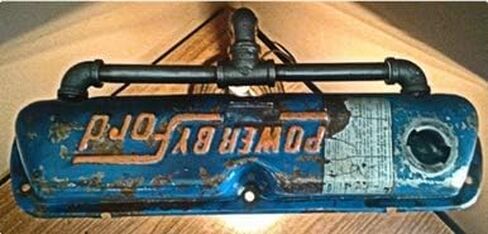 Handmade Vintage Valve Cover Lamp Plans DIY Car Parts Desk Lamp Home Decor in Saudi Arabia