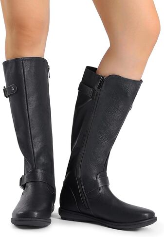 DREAM PAIRS Women's Faux Fur-Lined Knee High Winter Boots Fall Tall Boots in Kuwait