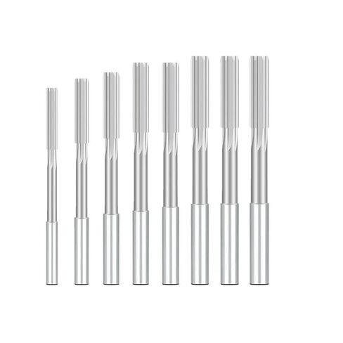 W6542 HSS Machine Tool Reamer H8 ، 2mm- 20mm Shank Chuck Machine Tool Reamer Straight Slot Reamer Milling Cutter (5pcs 4-10mm Set H8) in Kuwait