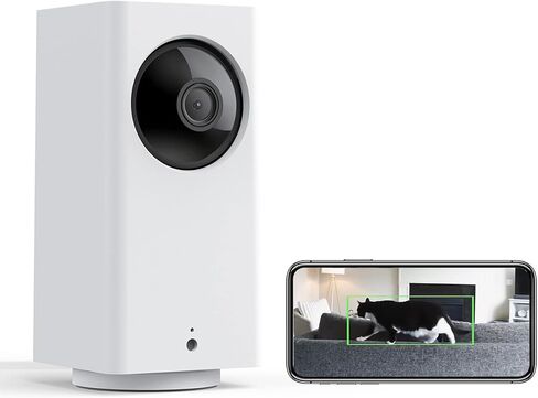 WYZE CAM PAN V2 1080p PAN/TILT/ZOOM كاميرا أمان داخلية مع رؤية ليلية ملونة ، وحركة واكتشاف الصوت ، وكاميرا أمان المنزل الذكية المتوافقة مع Alexa & Google ، وايت in Kuwait