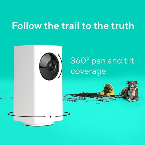 WYZE CAM PAN V2 1080p PAN/TILT/ZOOM كاميرا أمان داخلية مع رؤية ليلية ملونة ، وحركة واكتشاف الصوت ، وكاميرا أمان المنزل الذكية المتوافقة مع Alexa & Google ، وايت in Kuwait
