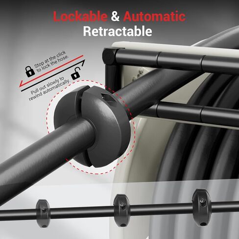 بكرة خرطوم وقود الديزل 3/4 '' × 50 قدم مع فوهة وقود ، بكرة خرطوم الوقود 300PSI قابلة للتراجع عن طريق البناء الصلب الصناعي الثقيل in Kuwait