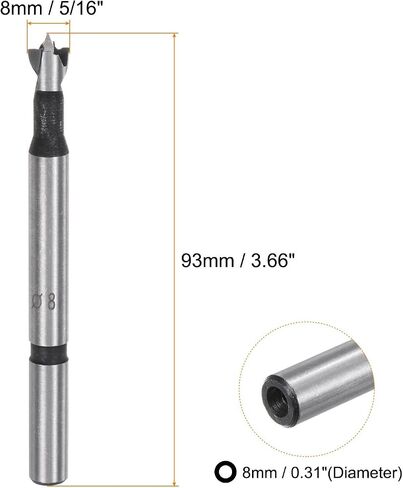 #US 2pcs Drill Bit 5/16"(8mm) Dia Wooorking Drilling Hole Saw Tool in Saudi Arabia