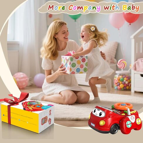 2-in-1 Toddler RC Car & Steering Wheel Toy with Music | Interactive Simulation Driving Adventure Toy for 18+ Months Baby Learning | Gift for 1.5+ Years Old Boys Girls in Saudi Arabia
