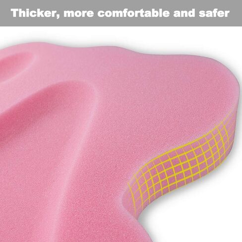 Soft Infant Bath Sponge Skid Proof Baby Bath Mat Newborn Odor Free (Pink) in Saudi Arabia