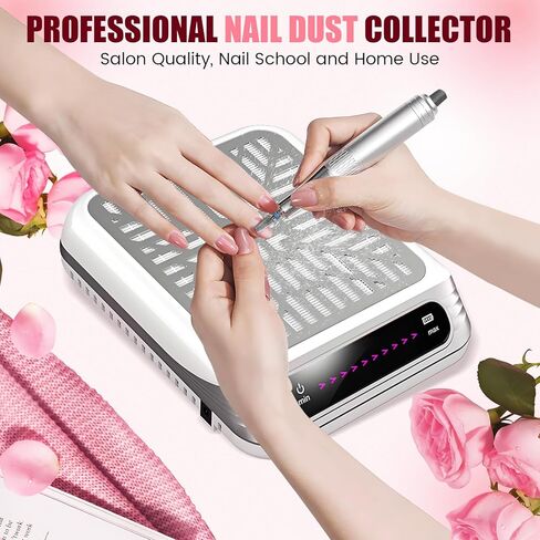 جامع غبار الأظافر Imeshbean ، Tech Cordless Dust Collector Tech ، جامع غبار مروحة الأظافر القوية مع التحكم في شاشة اللمس 10-gear ، مرشحات قابلة لإعادة الاستخدام ، للمنزل والصالون ، ضوضاء منخفضة in Saudi Arabia