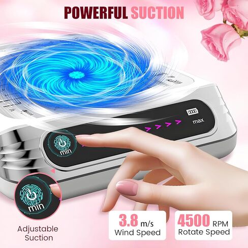 جامع غبار الأظافر Imeshbean ، Tech Cordless Dust Collector Tech ، جامع غبار مروحة الأظافر القوية مع التحكم في شاشة اللمس 10-gear ، مرشحات قابلة لإعادة الاستخدام ، للمنزل والصالون ، ضوضاء منخفضة in Saudi Arabia
