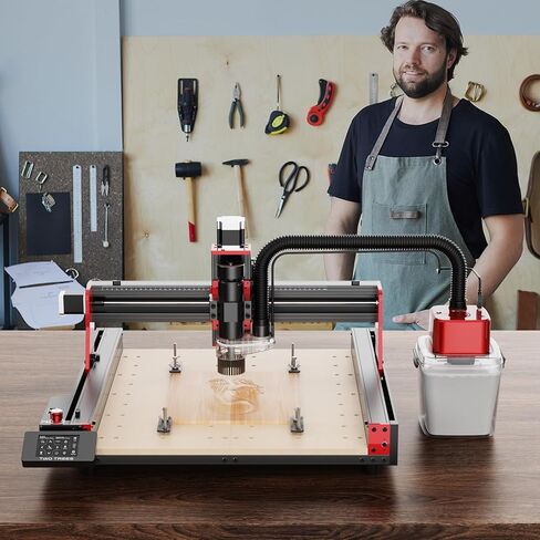 Twotrees 2.8L Collector Collector مكنسة مكنسة مع حذاء الغبار لآلة جهاز التوجيه CNC ، شفط 6000PA ، دعم 775 المغزل/500 واط CNC محرك المغزل ، in Kuwait