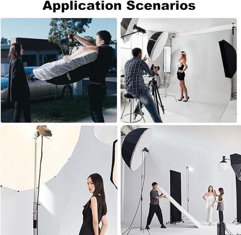 Godox UB-105W 41.4" / 105cm Parabolic Deep Reflective Umbrella White Inner Studio Soft Light Umbrella with Withe Diffuser Cover for Photography Video Studio Shooting in Saudi Arabia