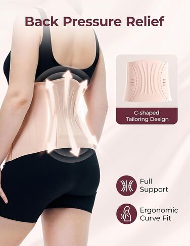 Momcozy Ergowrap Postpartum Belly Band for Natural and C-Section Recovery, Abdominal Binder with 3D Abdomen Lifting & Ergonomic Back Support, Seamless Belly Wrap Shapewear for Post Surgery Recovery in Saudi Arabia