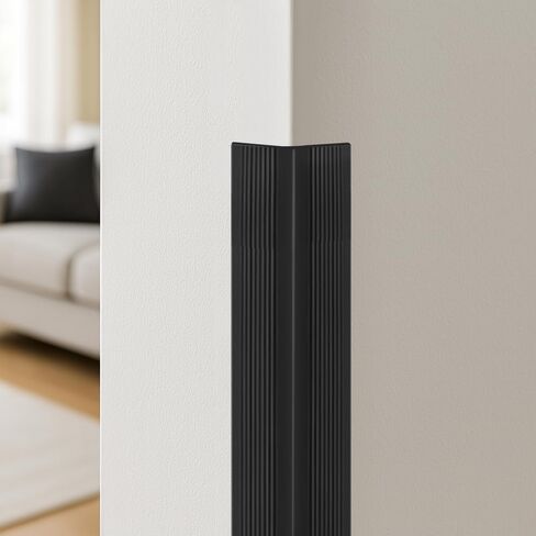 Rubber Bond Wall Corner Guard Edge Protector, Baby Proofing Corner Guards | Self-Adhesive Furniture Edge Strips for Home & Office (Black, 5 Pack) in Kuwait