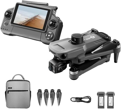 4K Ultra HD بدون طيار مع الكاميرا للبالغين - استقرار جيمبالي 3 محاور ، 12 كم ميدان طويل المدى FPV ، عودة GPS Auto ، 90 دقيقة من الرحلة ، تجنب العقبات ، تصميم قابلة للطي مع بطاريتين للقطات السينمائية in Saudi Arabia