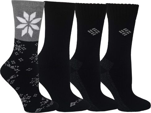 Columbia Womens Moisture Control Crew Socks, 4-pair, Wild Fairisle in Saudi Arabia
