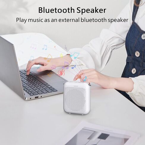 NORWII S358 Portable 2000mAh Rechargeable Voice Amplifier with Wired Microphone Headset & Waistband, Personal Microphone and Speaker for Teachers, Presentation, Tour Guides (White) in Kuwait