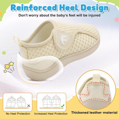 FEETCITY Wide Baby Shoes First Walking Shoes Baby Slip on Shoe Infant Sneakers Boys Girls School Shoe in Kuwait