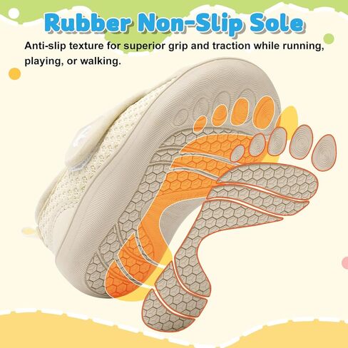 FEETCITY Wide Baby Shoes First Walking Shoes Baby Slip on Shoe Infant Sneakers Boys Girls School Shoe in Kuwait