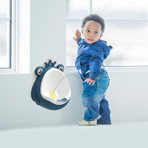 Potty Training Urinal Boy Urinal Kids Toddler Pee Trainer Bathroom Funny Baby Training Potties（DEEP Blue） in Saudi Arabia