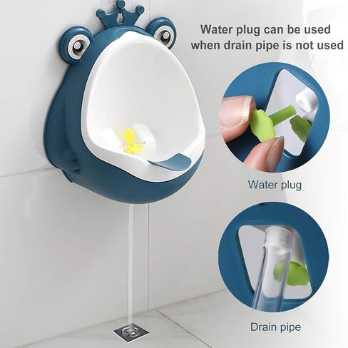 Potty Training Urinal Boy Urinal Kids Toddler Pee Trainer Bathroom Funny Baby Training Potties（DEEP Blue） in Saudi Arabia