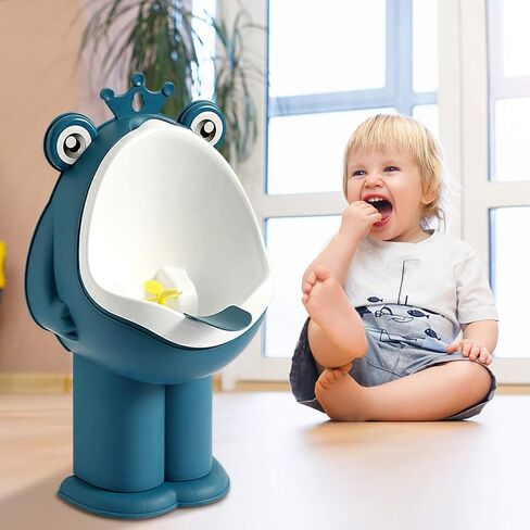 Potty Training Urinal Boy Urinal Kids Toddler Pee Trainer Bathroom Funny Baby Training Potties（DEEP Blue） in Saudi Arabia