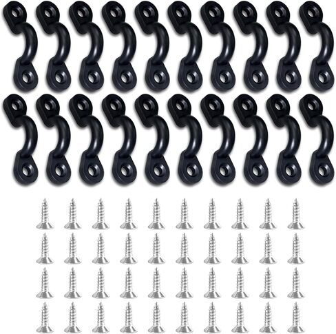 Kayak Pad Eye Kit, 10/20PCS Premium Nylon Bungee Deck Loops Tie Down Pad Eye with 20/40 Stainless Steel Screws for Boat Kayak Deck Rigging Kit – Corrosion Resistant & Easy Installation in Saudi Arabia