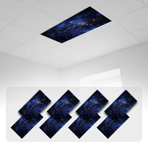 8 PCS Light Light Light مع 80 مغناطيسًا زخرفيًا لضوء السقف في الفصل 4 × 2 قدم يغطي الضوء المغناطيسي مرشحًا سهلاً لمستشفيات المكاتب وإسقاط السقف المنزلي in Kuwait