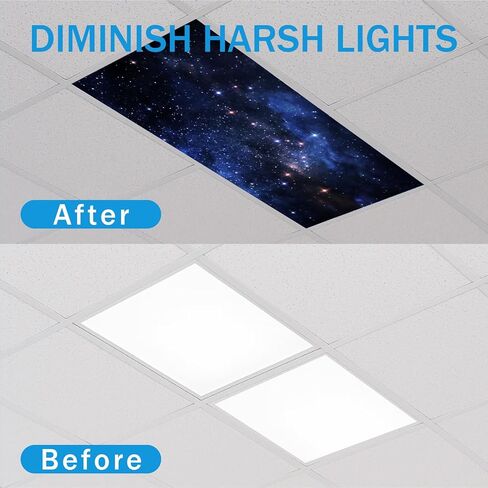 8 PCS Light Light Light مع 80 مغناطيسًا زخرفيًا لضوء السقف في الفصل 4 × 2 قدم يغطي الضوء المغناطيسي مرشحًا سهلاً لمستشفيات المكاتب وإسقاط السقف المنزلي in Kuwait
