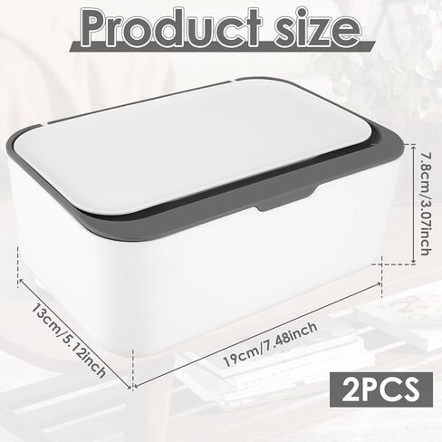 2Pcs Wipes Dispenser Wipe Holder with Lid Refillable Wet Tissue Container Keeps it Fresh Dustproof Wet Tissue Cases for Home Bedroom in Saudi Arabia