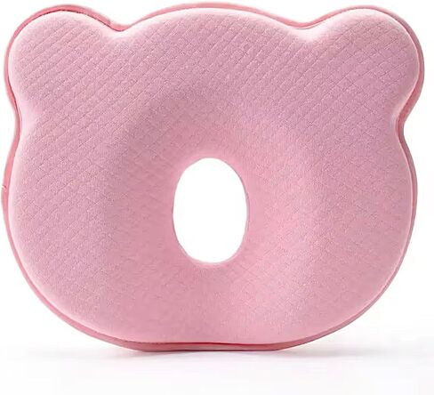 Soft Memory Foam Baby Changing Station Support pad for Infant,Removable Cover, Portable Travel Cushion with Bear Cover – Comfortable Head Support for Kids, Breathable and Washable (Pink) in Saudi Arabia