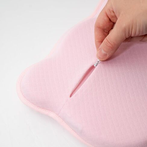 Soft Memory Foam Baby Changing Station Support pad for Infant,Removable Cover, Portable Travel Cushion with Bear Cover – Comfortable Head Support for Kids, Breathable and Washable (Pink) in Saudi Arabia