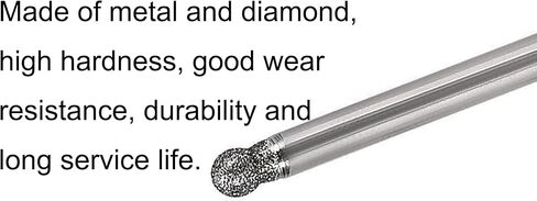 NACX 3mm Ball Shape Diamond Points Grinding Bit, 1/8" Shank Diamond Burr Bit, Diamond Burr Rotary Tool, for Jade, Jewelry, Stone, Ceramic, Grinding, Carving, Polishing, 40Pcs in Saudi Arabia