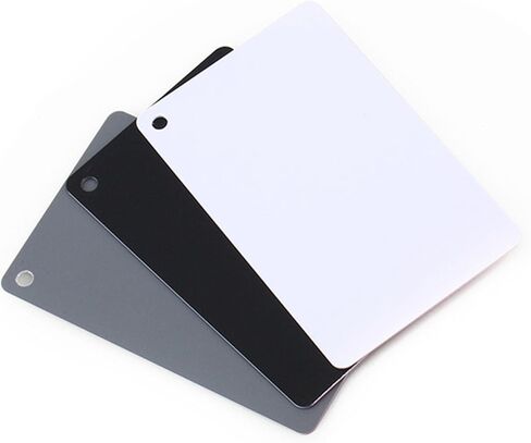 EMUKOEP Balance Card Set White 18% Digital Photography Exhibition Color Balance Balance Card Set Grey/White/Black in Saudi Arabia