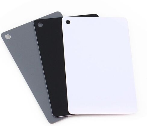 EMUKOEP Balance Card Set White 18% Digital Photography Exhibition Color Balance Balance Card Set Grey/White/Black in Saudi Arabia