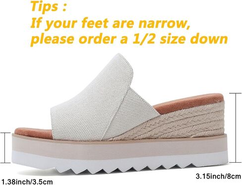 منصة صندل رافيا إسفين البغال للنساء مستديرة اصبع القدمين المفتوحين على الصنادل espadrilles slides slides sholes for vacation summer beach in Kuwait