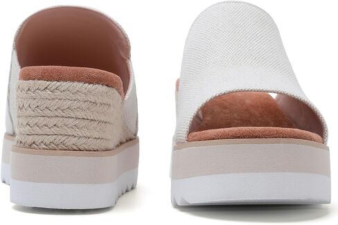 منصة صندل رافيا إسفين البغال للنساء مستديرة اصبع القدمين المفتوحين على الصنادل espadrilles slides slides sholes for vacation summer beach in Kuwait