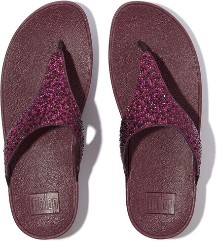 FITFLOP LULU LULU CRYSTAL MIX TOE-POST SANDGE WEDGE in Kuwait