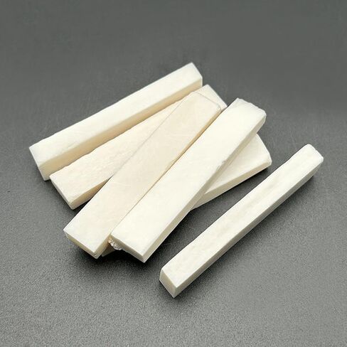 6 String Acoustic Guitar Bone Bridge Saddle and Nut Made of Real Bone (2 set Acousitc Bone Saddle and Nut) in Kuwait