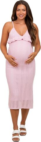Pinkblush Light Slicfeless Frill Sweater Sweater Midi Dress in Saudi Arabia