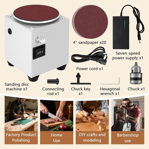 Mini Disc Sander 4 inch Small Sanding Disc Machine with Forward and Reverse switch, Stepless Speed Control in Saudi Arabia