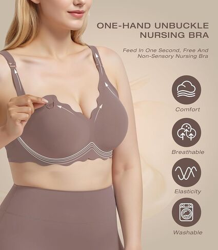 3 Pack Nursing Bras for Breastfeeding, Seamless Maternity Bra Women Pregnancy with Extra Bra Extenders & Clips in Saudi Arabia