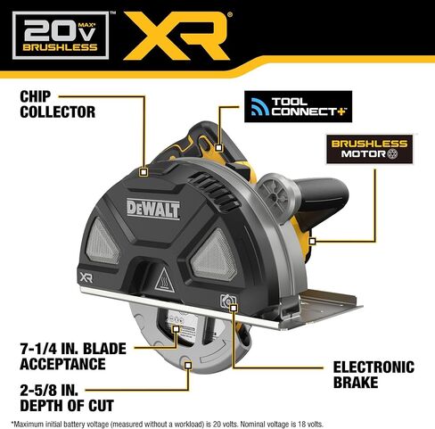 DEWALT 20V MAX XR 7-1/4 in. Metal Cutting Circular Saw (Tool Only) (DCS383B) in Saudi Arabia