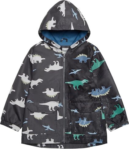 Carter's Baby Boy's Fleece-Lined Flap-Pocket Rain Jacket Midweight Coat, Dark Grey in Saudi Arabia