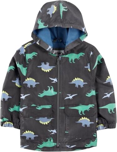 Carter's Baby Boy's Fleece-Lined Flap-Pocket Rain Jacket Midweight Coat, Dark Grey in Saudi Arabia