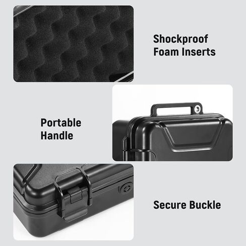Neewer Hard Case متوافق مع DJI Osmo Action 5 Pro / 4/3 كاميرا ، IP67 مقاومة للماء مقاومة للتغذية مقاومة للصدمات مقاومة للصدمات مع إدراج الرغوة المخصصة و 12 فتحات للملحقات ، AC031 in Kuwait