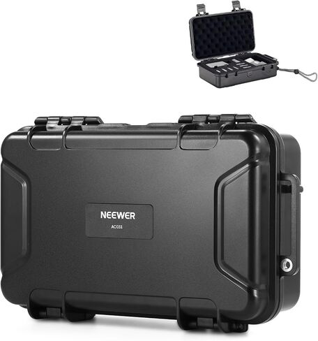 Neewer Hard Case متوافق مع DJI Osmo Action 5 Pro / 4/3 كاميرا ، IP67 مقاومة للماء مقاومة للتغذية مقاومة للصدمات مقاومة للصدمات مع إدراج الرغوة المخصصة و 12 فتحات للملحقات ، AC031 in Kuwait