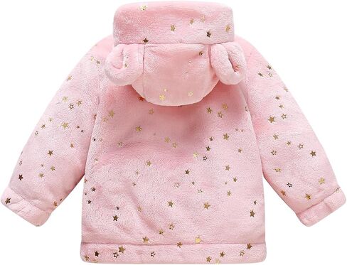Baby Girl Winter Fleece Coat Toddler Boy Jacket Infant With Hood Warm Outerwear in Kuwait