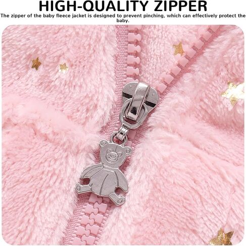 Baby Girl Winter Fleece Coat Toddler Boy Jacket Infant With Hood Warm Outerwear in Kuwait